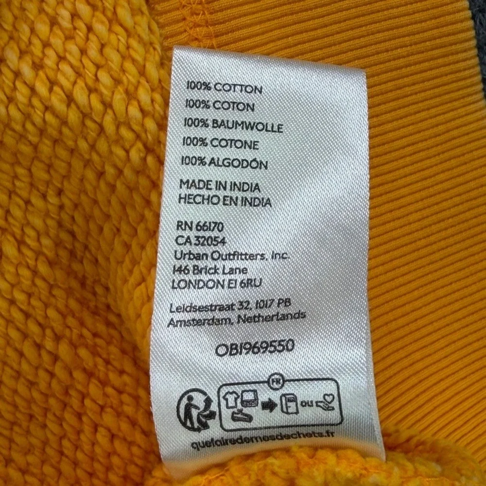 Free People We The Free Mustard Yellow Sweatshirt Vest Tank Womens XL Raw Edge